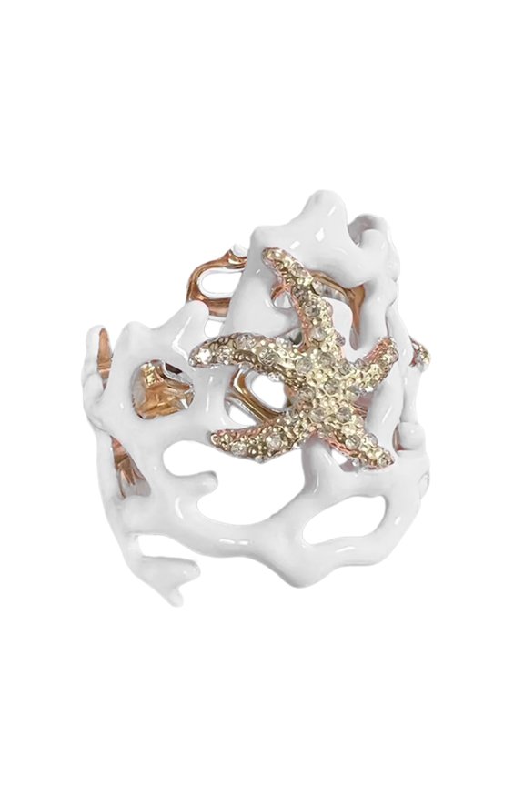 Statement Trendy Spring Cuff Bangle Fashionable Jewelry Accessory Perfect for Travel and Beach Enthusiasts