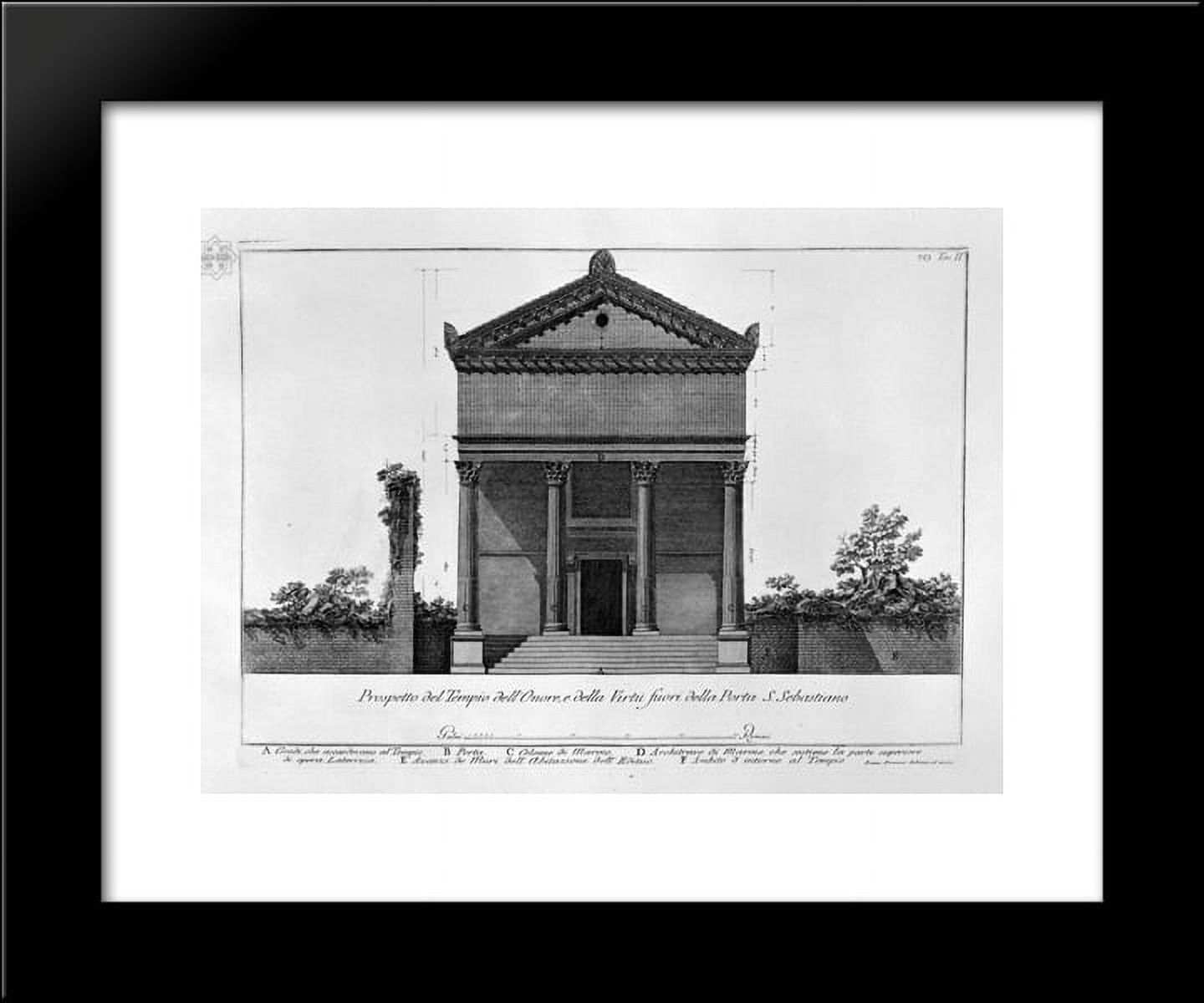 Statement of the Temple of Honor and Virtue out of Port St Sebastian 20x24 Fr...