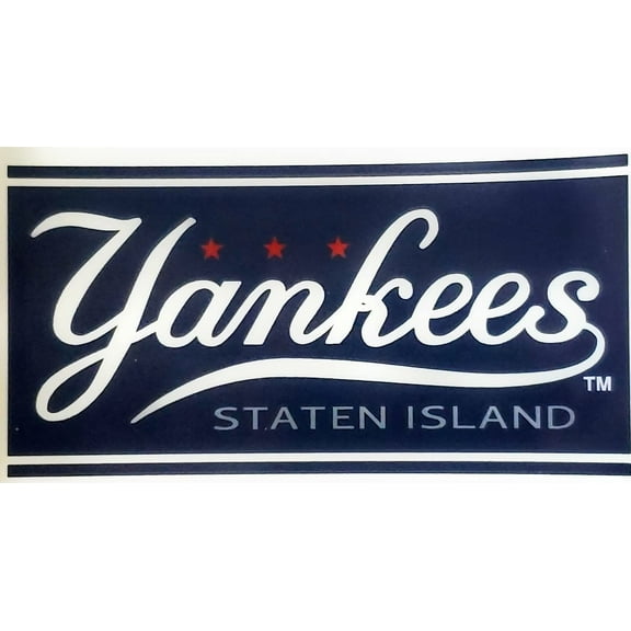 Staten Island Yankees 3 Inch Flat Static Cling Decal Minor Leage Baseball