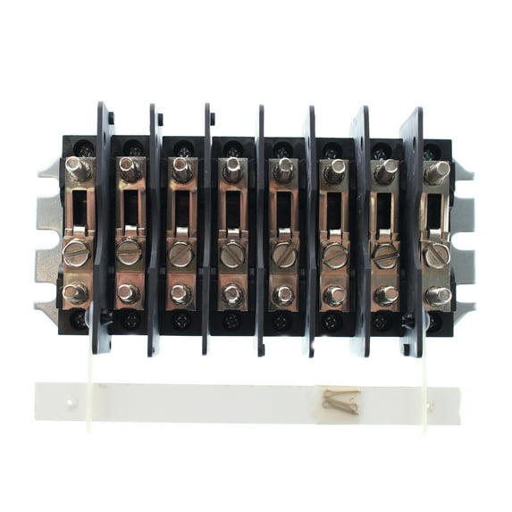 States Megger M-25008 Class 1E Sliding Link Terminal Block, 8-Position, Black