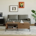 thumbnail image 1 of Stateside Vegan Leather Square Arm Sofa 70", 1 of 6