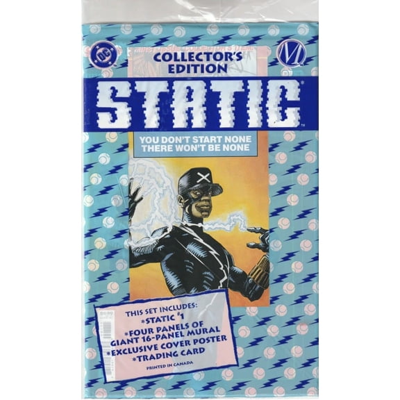 Static #1B (in bag) VF ; DC Comic Book