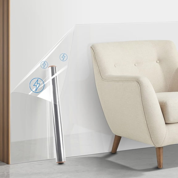 Static Cling Clear Wall Protective Film, Removable Peel And Stick Wall Guard Sticker, Invisible Plastic Wall Cover For Painted Surfaces, Kid Room Home Wall Protection Sheet, Size S
