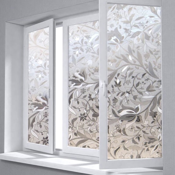 Static Cling Tulips Privacy Film Window Tint Non-Adhesive Decorative Glass Cover for Home Office (Glass Film*1)