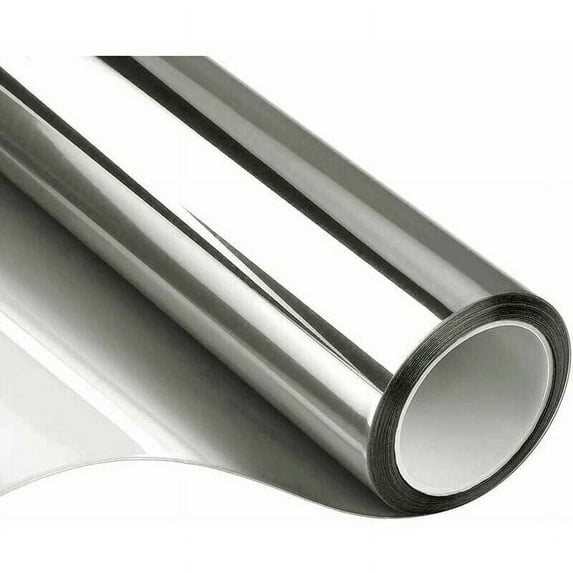 Static Cling Window Film, Reflective & Anti UV Silver Tint for Home Privacy, Heat Control & Energy Saving 40 x 400 Inches, Daytime Mirror Effect & Durable for Year-Round Comfort