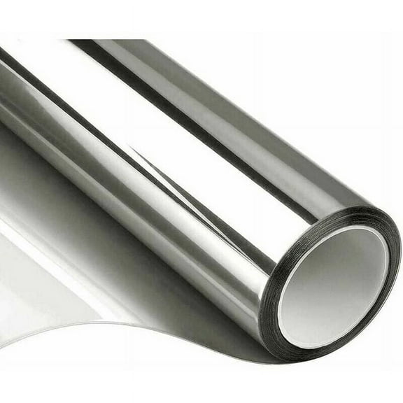 Static Cling Window Film, Reflective & Anti UV Silver Tint for Home Privacy, Heat Control & Energy Saving 40 x 400 Inches, Daytime Mirror Effect & Durable for Year-Round Comfort