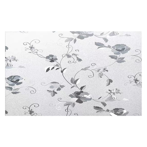 Static Cling Window Privacy Film - 17.7 x 39.4 Inch Glass Sticker, Frosted Decorative for Bathroom Bedroom Office, UV Block Heat Control