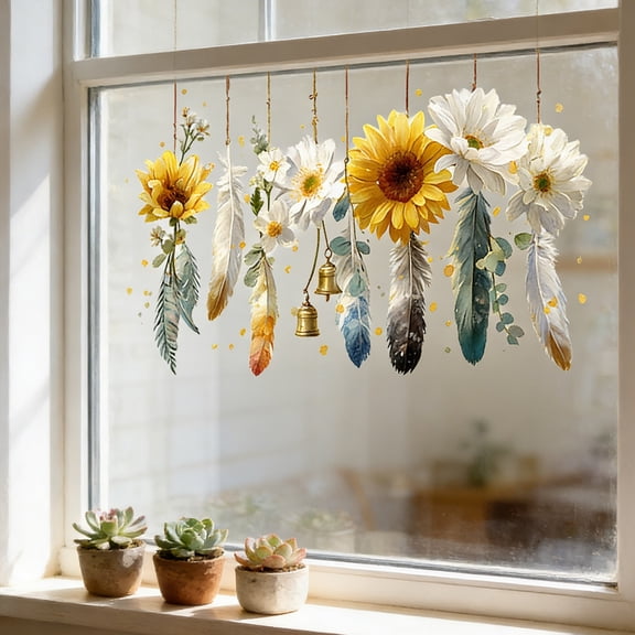 Static Cling Window Stickers Reusable Decorative Translucent Film For Home Glass Stickers