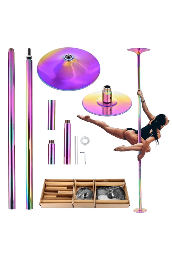 Static Dance Pole Portable Removable Adjustable 45mm Dancing Pole for Home Exercise Club Party Pub, Dancer Pole for Beginners and Professionals