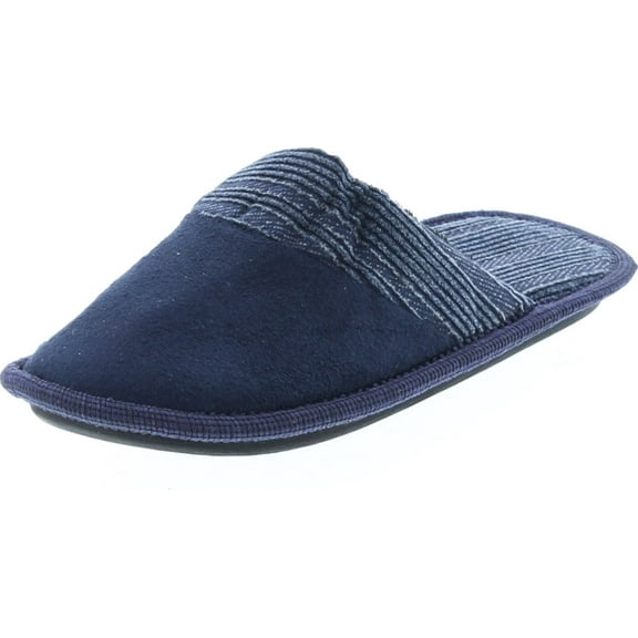 Static Footwear Boys Open Back Slip On Plaid House Slippers