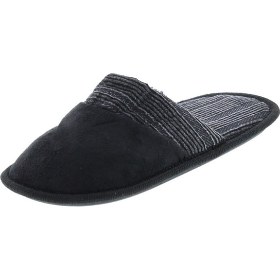 Static Footwear Boys Open Back Slip On Plaid House Slippers