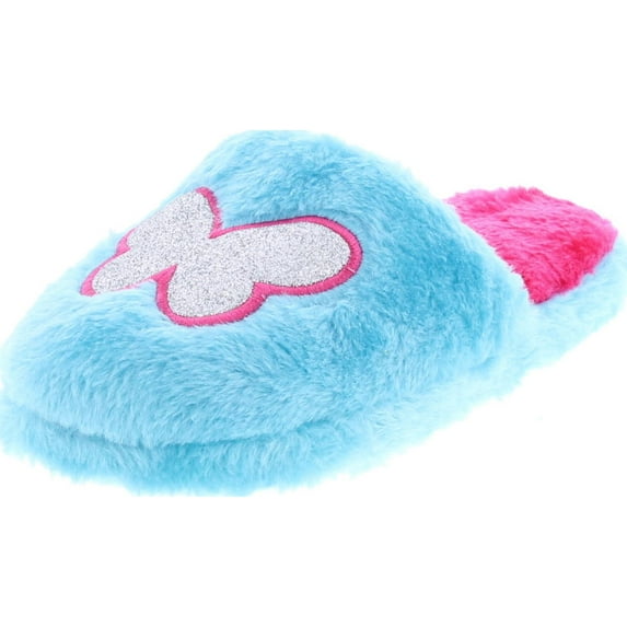 Static Footwear Girls Fluffy Slip On Warm House Slippers