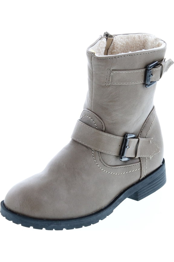 Girls Mid Height Fashion Combat Boots