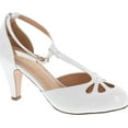 thumbnail image 1 of Static Footwear Kimmy-36 Women's Teardrop Cut Out T-Strap Mid Heel Dress Pumps, 1 of 4