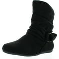 thumbnail image 1 of Static Footwear Selena-58 Women's Fashion Mid Calf Flat Heel Side Zipper Slouch Boots, 1 of 4