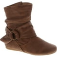 thumbnail image 1 of Static Footwear Women's Fashion Calf Flat Heel Side Zipper Slouch Ankle Boots, 1 of 4