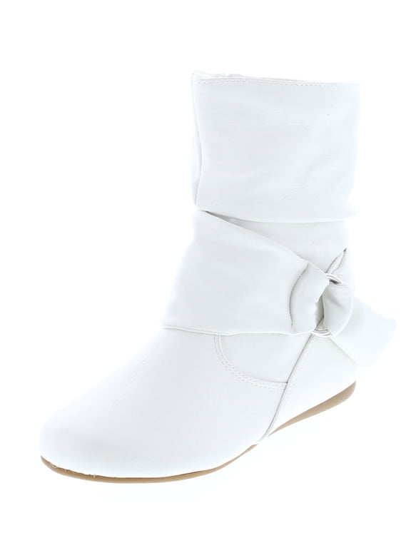 Women's Fashion Calf Flat Heel Side Zipper Slouch Ankle Boots