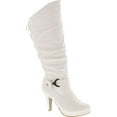 thumbnail image 1 of Static Footwear Womens Page-65 Knee High Round Toe Lace-Up Slouched High Heel Boots, 1 of 4
