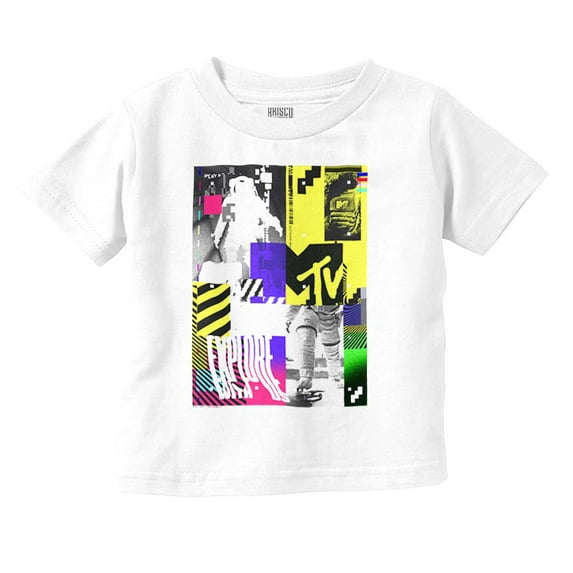 Static Glitch MTV Explore With Us Toddler Boy Girl T Shirt Infant Toddler Brisco Brands 6M