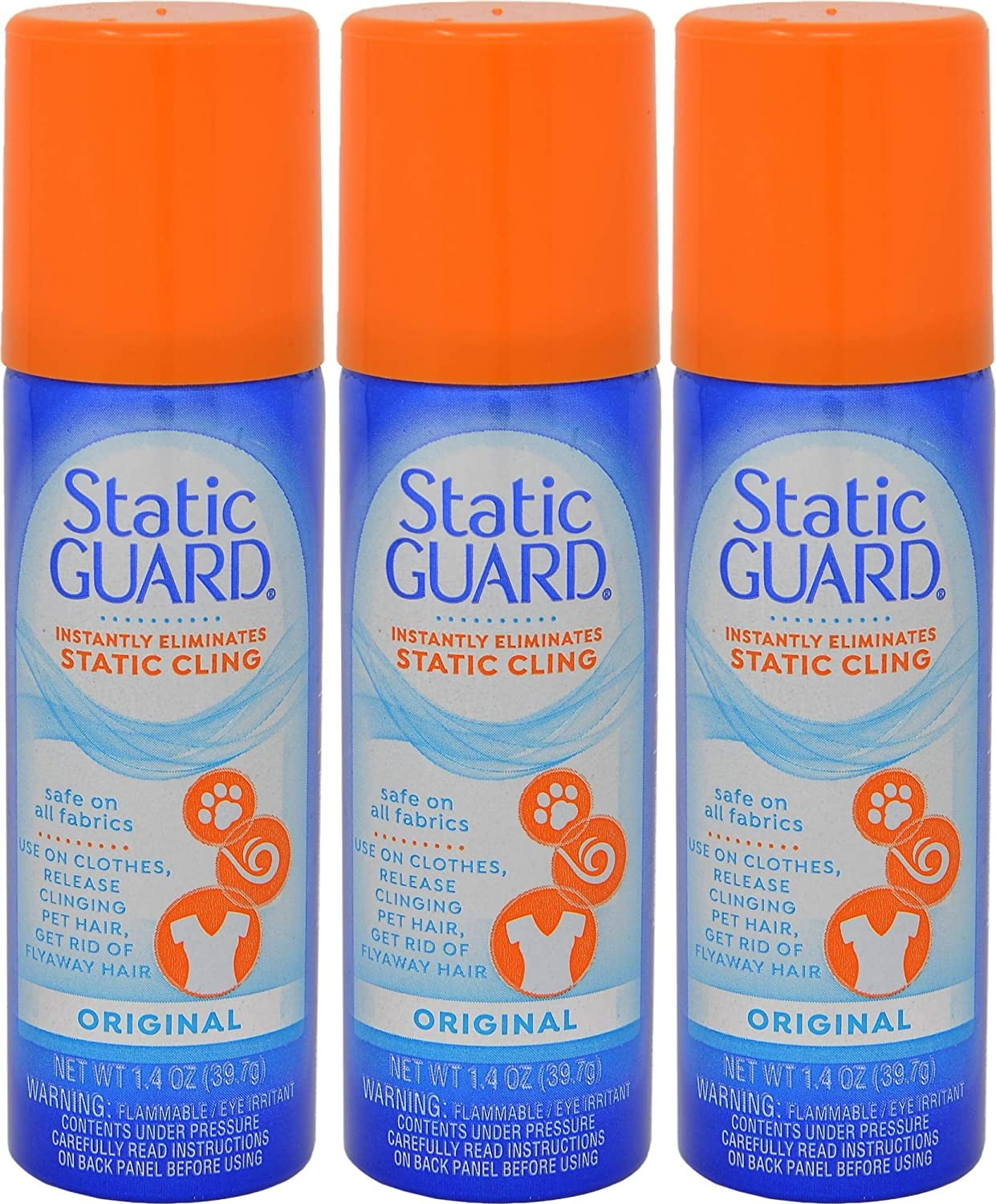 Static Guard Fabric Spray, Original Sent, 1.4 Ounce Can