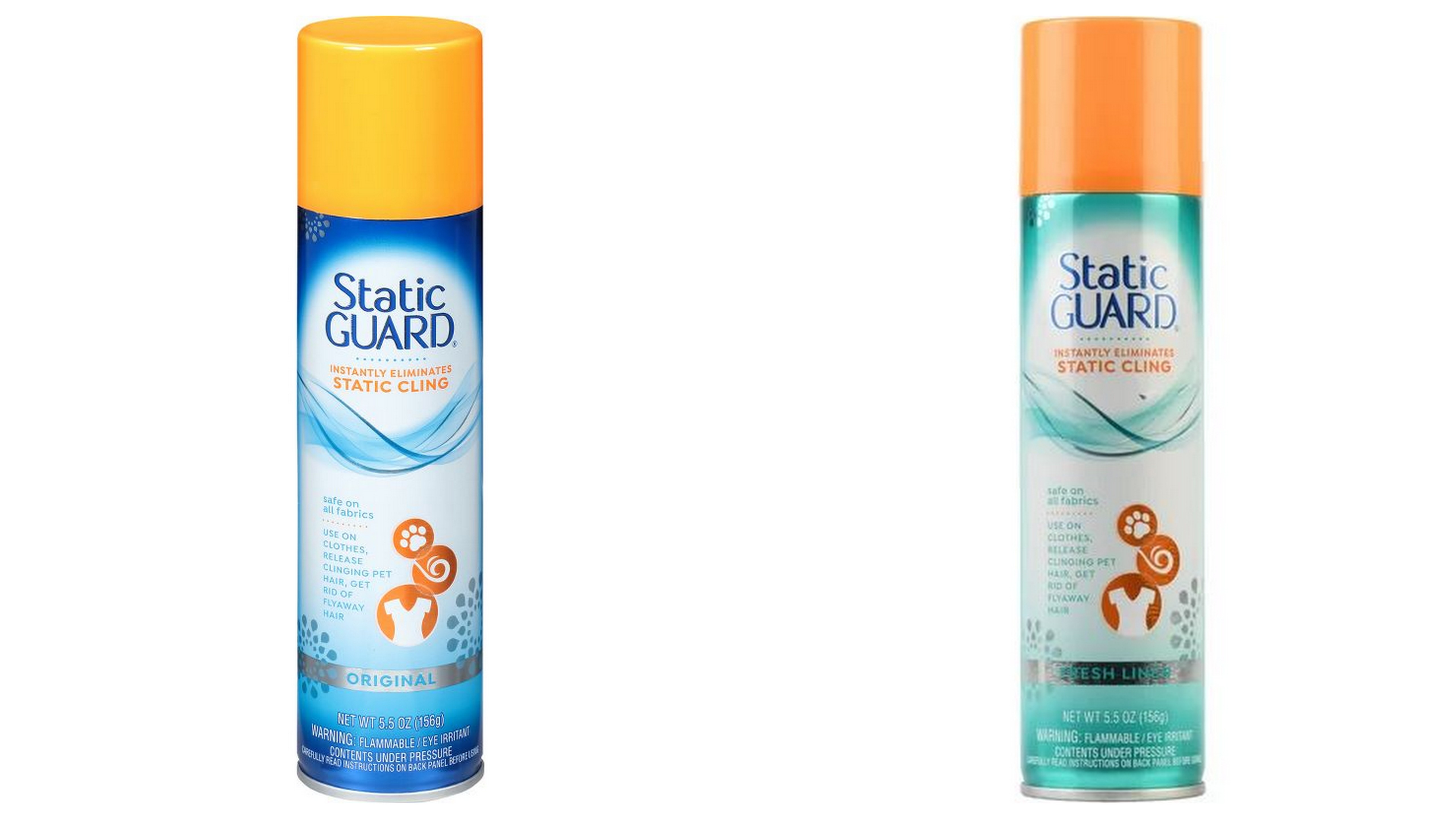 Static Guard Spray Fresh Linen and Original 5.5 Ounce Combo Pack