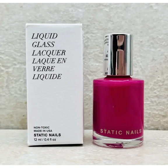Static Nails Liquid Glass Nail Lacquer Full Coverage - Barefoot in Bali - .4 fl oz NIB