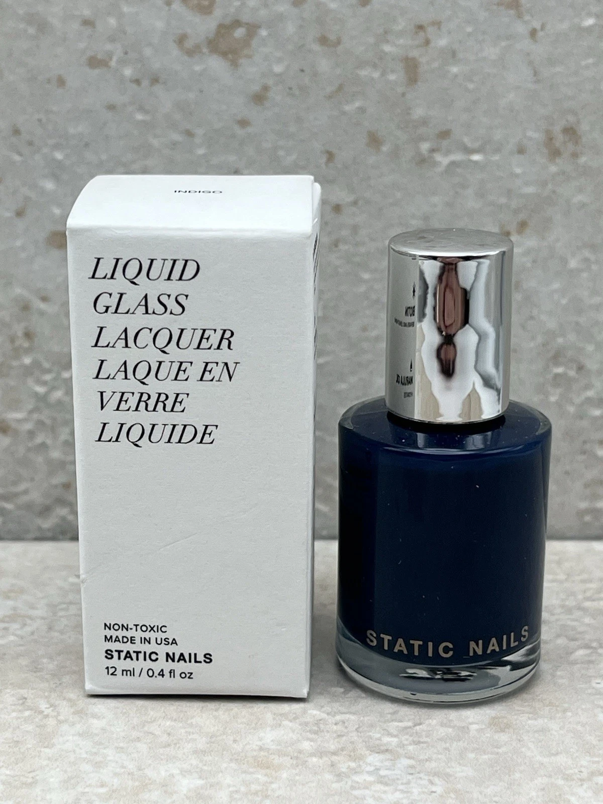 Static Nails Liquid Glass Nail Lacquer Full Coverage - Indigo - .4 fl oz NIB