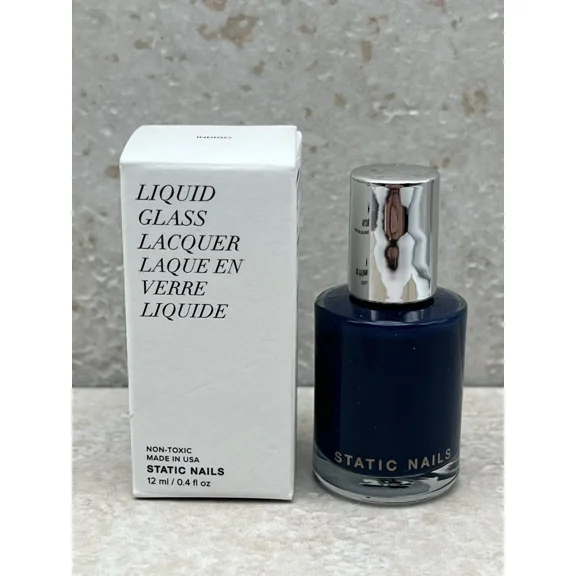 Static Nails Liquid Glass Nail Lacquer Full Coverage - Indigo - .4 fl oz NIB
