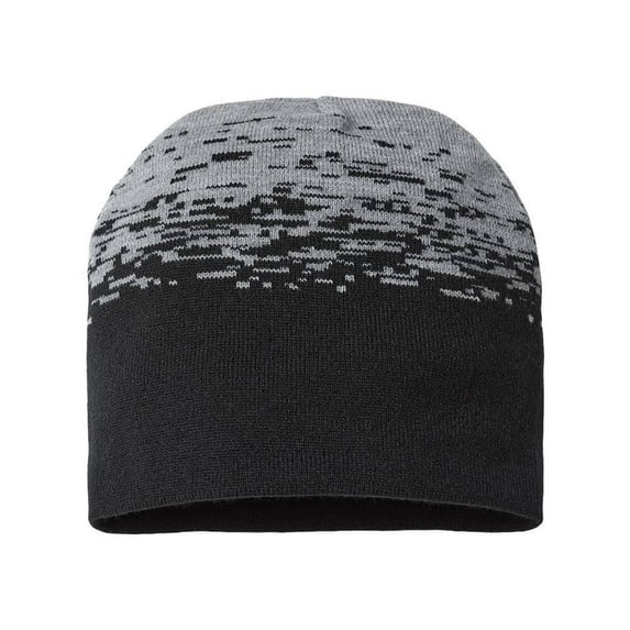 Static Pattern Beanie, Black / Heather