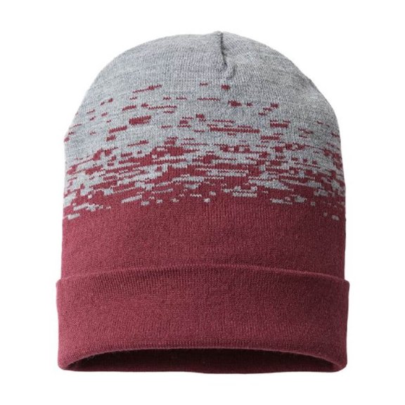 Static Pattern Knit Cuffed Beanie