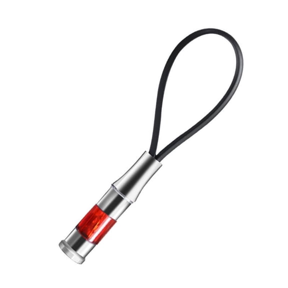 Car Static Eliminator Anti-Static Rod Silver Tone High Voltage Human Body Static Discharger Blue Red Keychain with LED