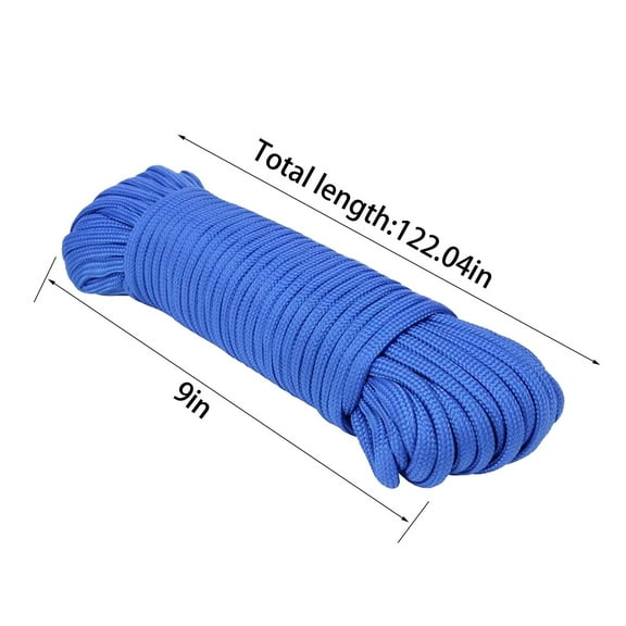 Static Rope for Climbing, Durable Safety Cord,High Strength Safety Rope100 Foot 550lbs Paracord Polyester 2156 Strong All Purpose Utility Rope for Camping Crafting Flag Pole Indoor & Outdoor(Purple)
