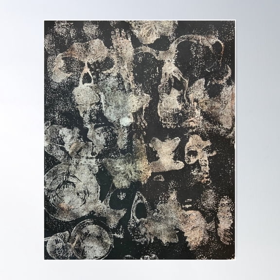 Static Skull Witchcraft Poster Wall Art, Modern Wall Decor For Living Room Bedroom, 8x12 UNFRAMED