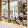thumbnail image 1 of Static Window Clings Daisies and Bees 1 Sheet Reusable Window Decals Glass 47.24" x 11.8" Removable Double Sided Window Sticker, 1 of 7