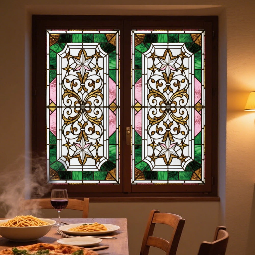 Static Window Clings Luxury Art Nouveau Patterns 1 Sheet Reusable ...