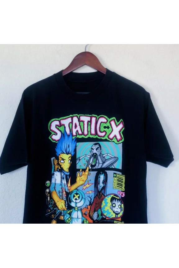 Static X shirt T-Shirt Unisex Cotton Tee size S-5XL