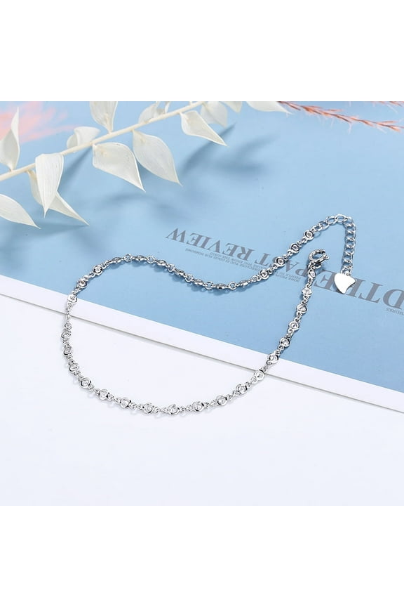 Station Anklets with Crystals