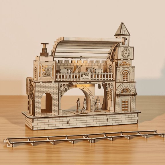 Station Platform Model Display Decoration for Layout Scene Building Miniature Diorama Accessory