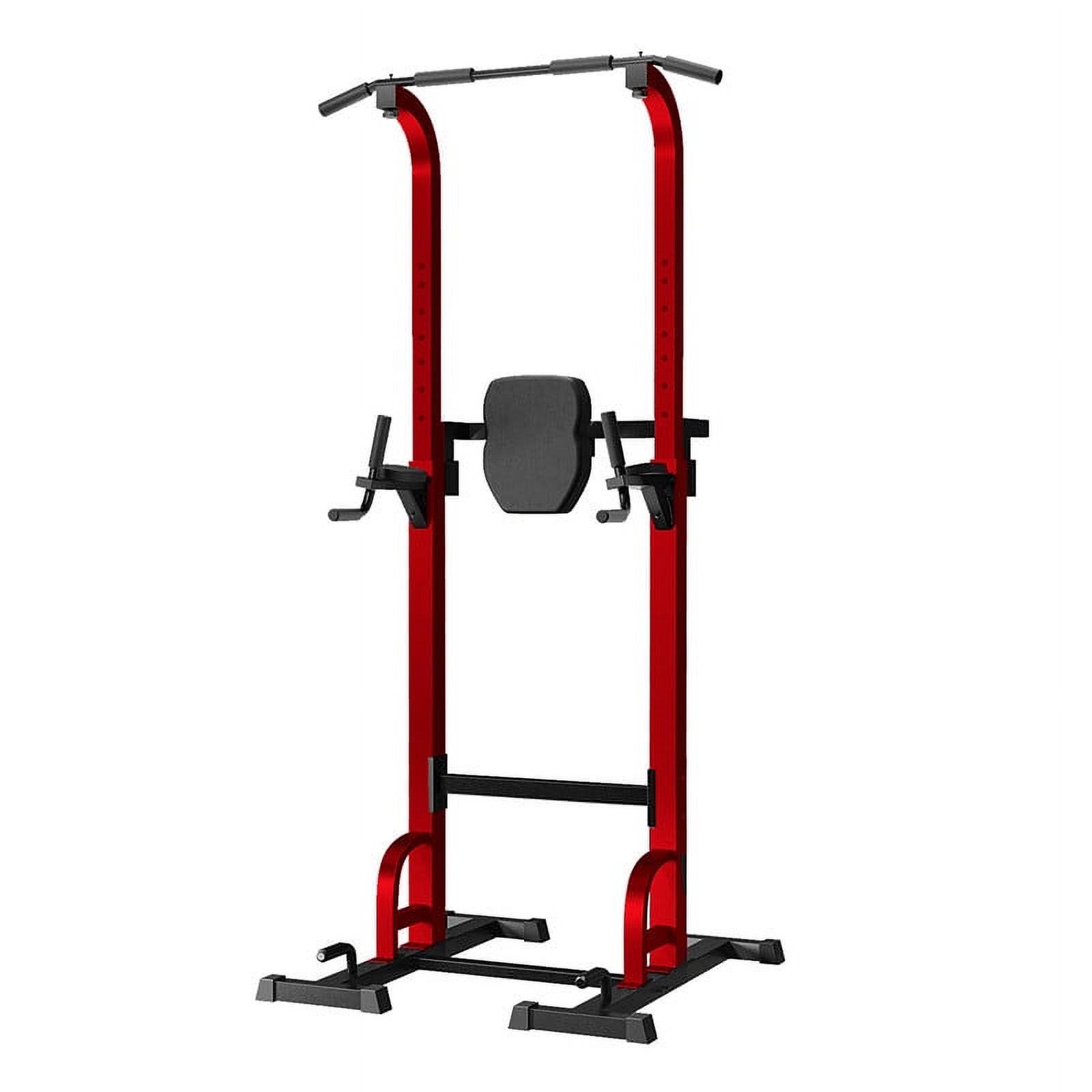 Station Stand Pull Up Bar for Gym Strength Training Workout Equipment，Red