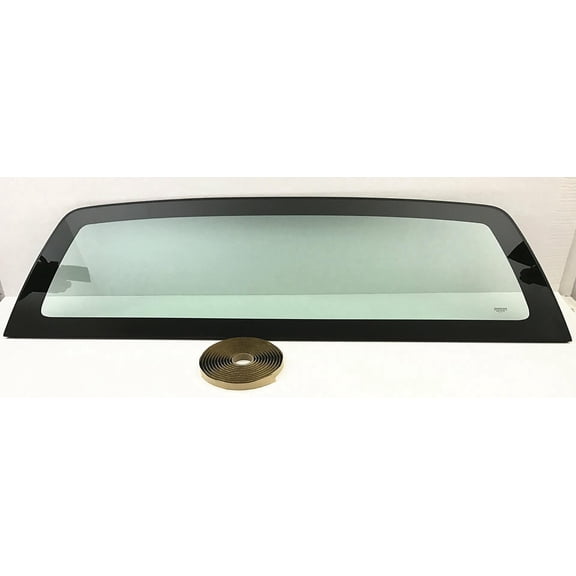 NAGD Stationary Rear Back Window Glass, Clear, Tempered Glass, Solar Controlled, Fits Ford F150 Pickup 2004-2014 Models, Includes Free Butyl Tape