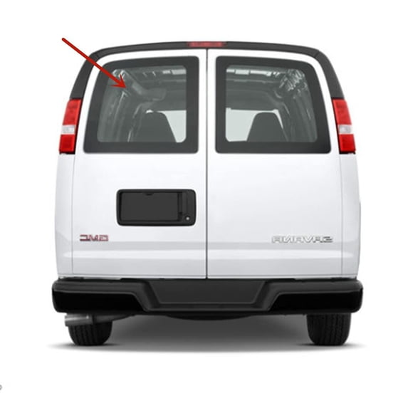 Stationary Back Window Back Glass Driver Left Side Compatible with Chevrolet Express/GMC Savana 1996-2002 Models