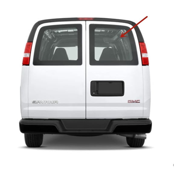 Stationary Back Window Back Glass Passenger Right Side Compatible with Chevrolet Express/GMC Savana 1996-2025 Models