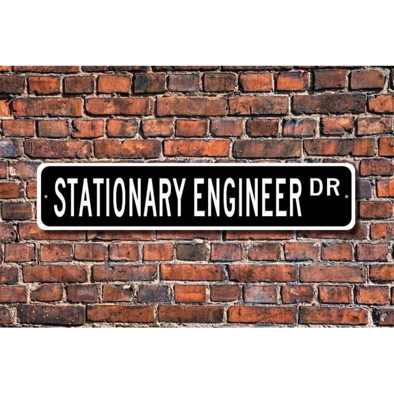 Stationary Engineer Stationary Engineer Gift Stationary Engineer Sign engineer factory engineer Metal Aluminum Sign - Size: 16 x 4 Inches