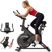 Stationary Exercise Bike, Cycling Bike for Home 265 Lbs Weight Capacity, Comfortable Seat Cushion and LCD Monitor