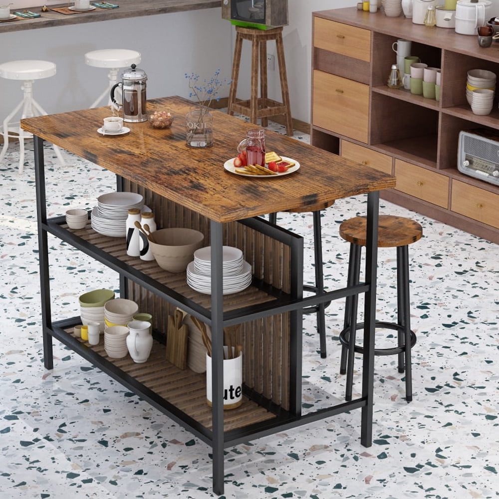 Stationary Kitchen Island Set Seating BTMWAY Modern 3 Piece Dining Room Stools Farmhouse Seating Storage Shelves Small Space Brow 5e3a1ef8 696c 4b14 8fd9 F579cc3c5008.8245cb7ef7180eacbba6d5df150cb44a 
