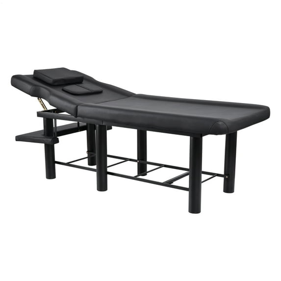 Stationary Massage Table Massage Bench Waxing Bed Metal Frame Esthetician Table with Adjustable Backrest for SPA Hairdressing Cosmetic usefulness