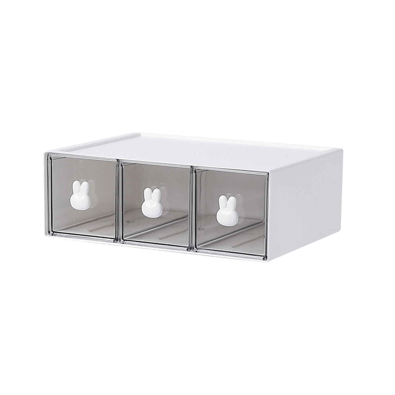 Stationary Organizer, Rabbit Handle Desk Storage Box, Stationery Box, Desktop Stationery Storage Box, Desk Organizer, Makeup Organizer Drawers