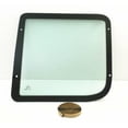 thumbnail image 1 of Stationary Passenger Right Side Front Hinged Body Side Door Window Door Glass Compatible with Ford Econoline 1992-2016 Models, 1 of 7