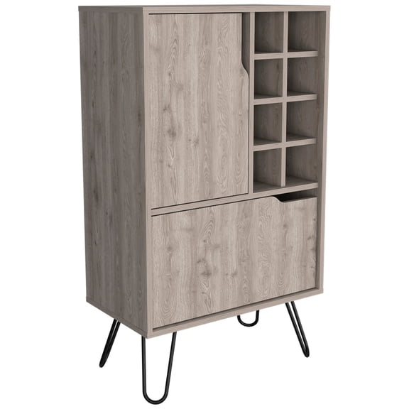 Stationary Pine Kitchen Island with One Cabinet and Four Shelf Storage / Good for Contemporary Kitchen Use