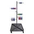 thumbnail image 1 of Stationary Reel Dispenser, 6 Axles Wire Spool Rack Cable Holder Dispenser Stand, Cold-Rolled Steel Conduit Display Storage with Locked Wheels, Gray, 1 of 6